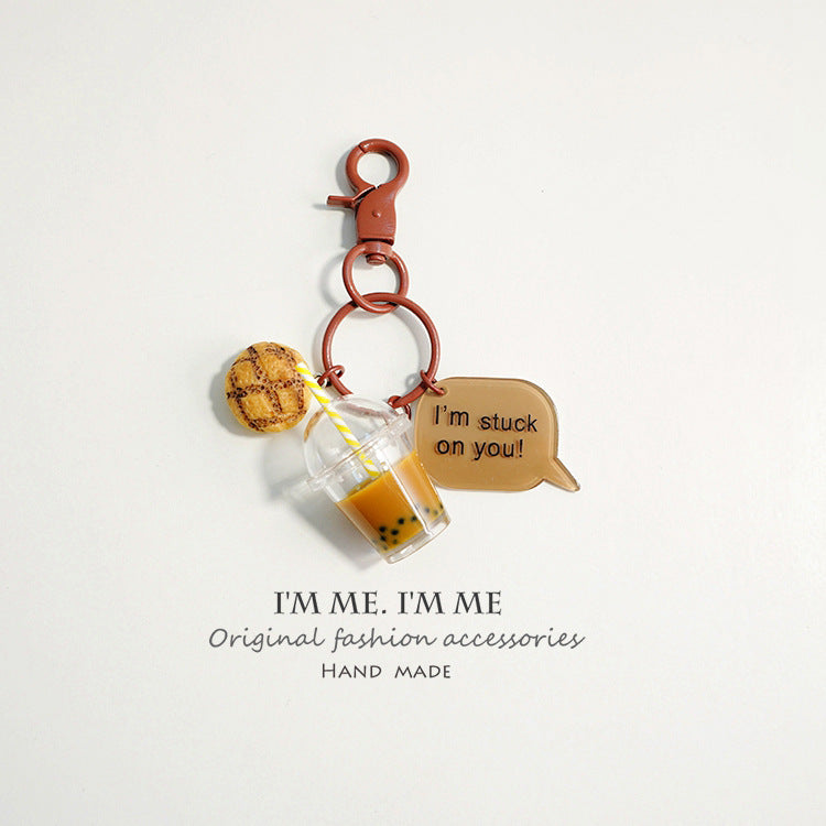 Wholesale Milk Tea Bear Oiled Cute Keychain